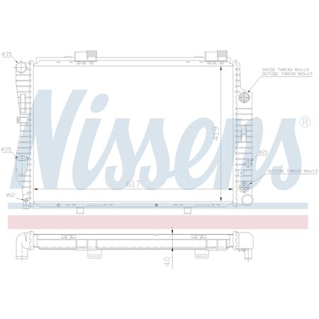 Nissen Nissens Radiator, 62739A 62739A